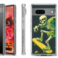 thumbnail image 1 of Shockproof Phone Case for Google Pixel 8a 5G, Hybrid Case Cover, by OneToughShield - Skeleton Skater, 1 of 4