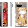 thumbnail image 1 of Shockproof Phone Case for Google Pixel 8a 5G, Hybrid Case Cover, by OneToughShield - Smiling Cat, 1 of 4