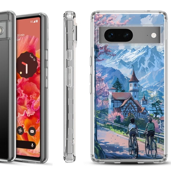 Shockproof Phone Case for Google Pixel 8a 5G, Hybrid Case Cover, by OneToughShield - Spring Europe