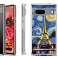 thumbnail image 1 of Shockproof Phone Case for Google Pixel 8a 5G, Hybrid Case Cover, by OneToughShield - Starry Night Eiffel, 1 of 4