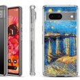 thumbnail image 1 of Shockproof Phone Case for Google Pixel 8a 5G, Hybrid Case Cover, by OneToughShield - Starry Night Rhone, 1 of 4