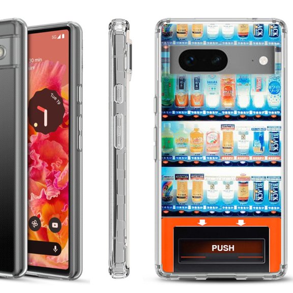 Shockproof Phone Case for Google Pixel 8a 5G, Hybrid Case Cover, by OneToughShield - Vending Machine