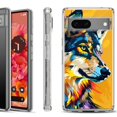 thumbnail image 1 of Shockproof Phone Case for Google Pixel 8a 5G, Hybrid Case Cover, by OneToughShield - Wolf Art, 1 of 4