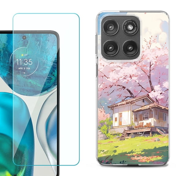 Shockproof Phone Case for Motorola Moto Edge 2026, by OneToughShield - Aura Spring