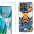 thumbnail image 1 of Shockproof Phone Case for Motorola Moto Edge 2026, by OneToughShield - Bee Flower, 1 of 5