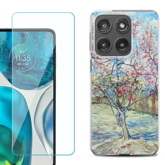 Shockproof Phone Case for Motorola Moto Edge 2026, by OneToughShield - Blossom Tree