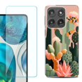 thumbnail image 1 of Shockproof Phone Case for Motorola Moto Edge 2026, by OneToughShield - Cactus, 1 of 5