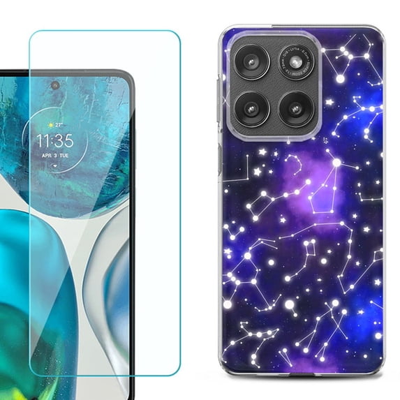 Shockproof Phone Case for Motorola Moto Edge 2026, by OneToughShield - Constellations