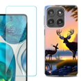 thumbnail image 1 of Shockproof Phone Case for Motorola Moto Edge 2026, by OneToughShield - Deer Sunset, 1 of 5