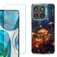 thumbnail image 1 of Shockproof Phone Case for Motorola Moto Edge 2026, by OneToughShield - Fireflies Mushroom, 1 of 5