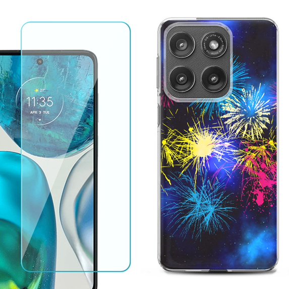 Shockproof Phone Case for Motorola Moto Edge 2026, by OneToughShield - Fireworks