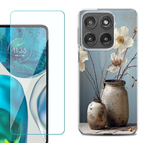 Shockproof Phone Case for Motorola Moto Edge 2026, by OneToughShield - Flower Sensation