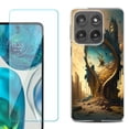 thumbnail image 1 of Shockproof Phone Case for Motorola Moto Edge 2026, by OneToughShield - Melting Clock, 1 of 5
