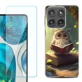 thumbnail image 1 of Shockproof Phone Case for Motorola Moto Edge 2026, by OneToughShield - Owl Reading, 1 of 5