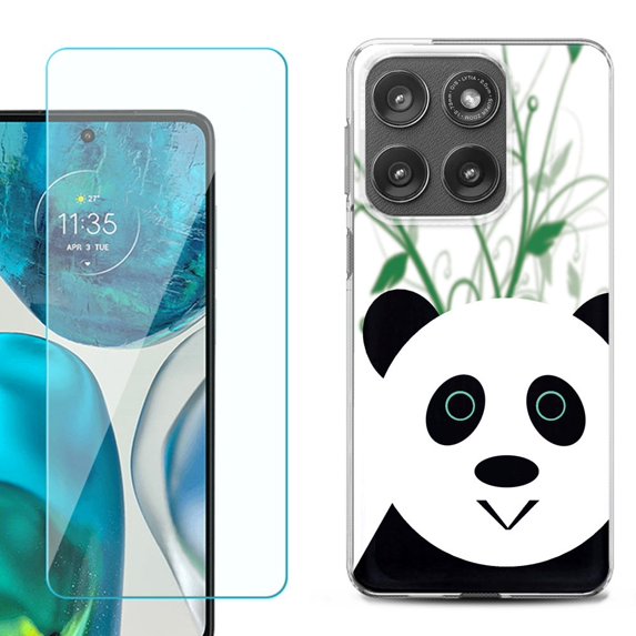 Shockproof Phone Case for Motorola Moto Edge 2026, by OneToughShield - Panda