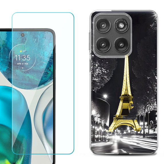 Shockproof Phone Case for Motorola Moto Edge 2026, by OneToughShield - Paris Night