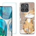 thumbnail image 1 of Shockproof Phone Case for Motorola Moto Edge 2026, by OneToughShield - Smiling Cat, 1 of 5