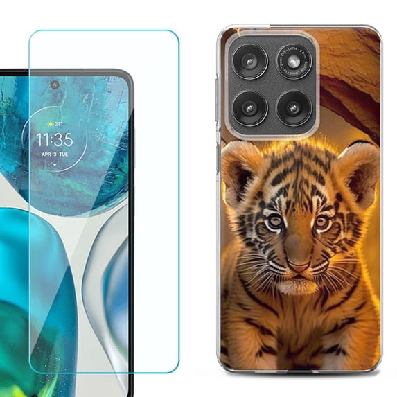Shockproof Phone Case for Motorola Moto Edge 2026, by OneToughShield - Tiger Cub