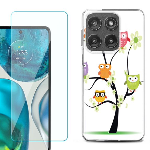 Shockproof Phone Case for Motorola Moto Edge 2026, by OneToughShield - Tree Owl