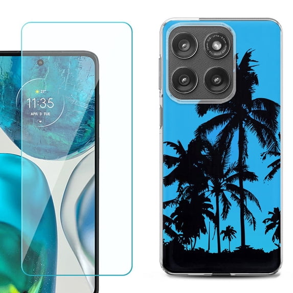 Shockproof Phone Case for Motorola Moto Edge 2026, by OneToughShield - Tropical Summer