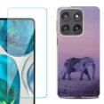 thumbnail image 1 of Shockproof Phone Case for Motorola Moto Edge 2026, by OneToughShield - Twilight Elephant, 1 of 5