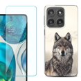 thumbnail image 1 of Shockproof Phone Case for Motorola Moto Edge 2026, by OneToughShield - Wolf Snow, 1 of 5