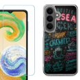 thumbnail image 1 of Shockproof Phone Case for Samsung Galaxy A27 5G, by OneToughShield - Abstract Menu, 1 of 5