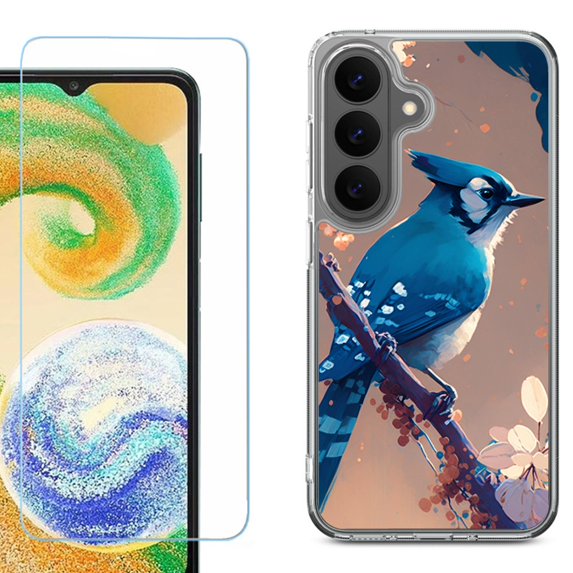 Shockproof Phone Case for Samsung Galaxy A27 5G, by OneToughShield - Blue Jay