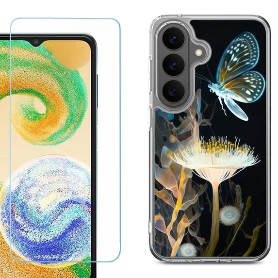 Shockproof Phone Case for Samsung Galaxy A27 5G, by OneToughShield - Butterfly Translucent