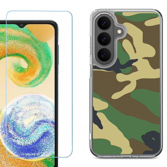 Shockproof Phone Case for Samsung Galaxy A27 5G, by OneToughShield - Camo Green