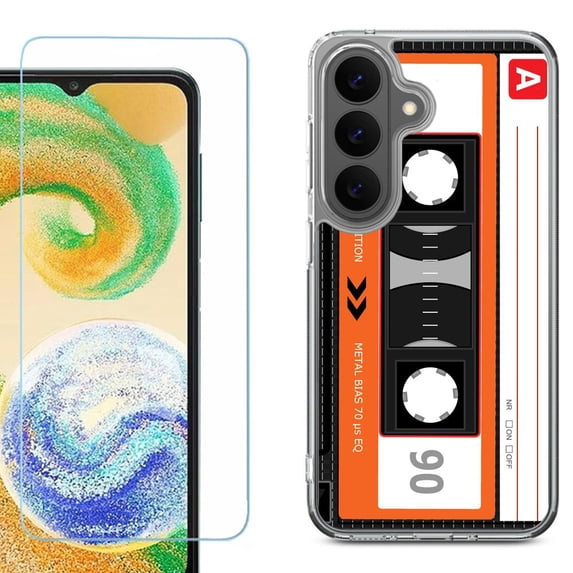 Shockproof Phone Case for Samsung Galaxy A27 5G, by OneToughShield - Cassette Orange