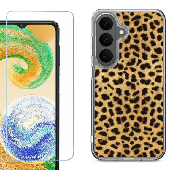 Shockproof Phone Case for Samsung Galaxy A27 5G, by OneToughShield - Cheetah Gold/Black