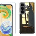 thumbnail image 1 of Shockproof Phone Case for Samsung Galaxy A27 5G, by OneToughShield - Curious Cat, 1 of 5