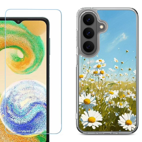 Shockproof Phone Case for Samsung Galaxy A27 5G, by OneToughShield - Daisy Field