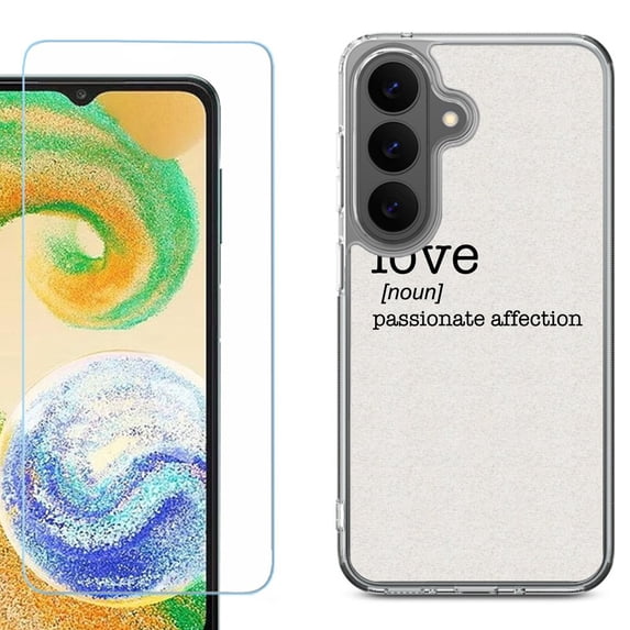 Shockproof Phone Case for Samsung Galaxy A27 5G, by OneToughShield - Dictionary/Love