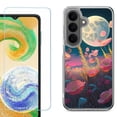 thumbnail image 1 of Shockproof Phone Case for Samsung Galaxy A27 5G, by OneToughShield - Moon Poppies, 1 of 5