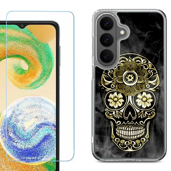 Shockproof Phone Case for Samsung Galaxy A27 5G, by OneToughShield - Skull Smoke