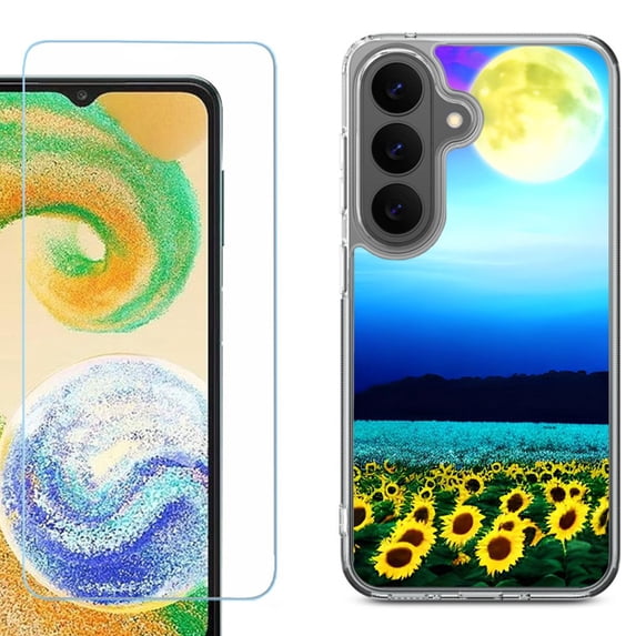 Shockproof Phone Case for Samsung Galaxy A27 5G, by OneToughShield - Sunflower Moon