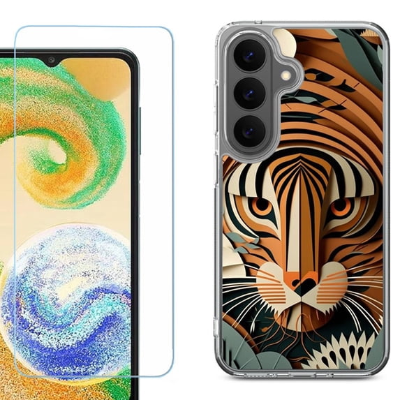 Shockproof Phone Case for Samsung Galaxy A27 5G, by OneToughShield - Tiger Art