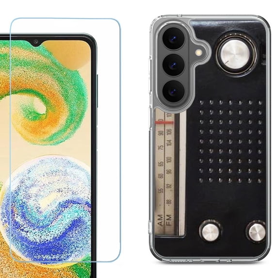 Shockproof Phone Case for Samsung Galaxy A27 5G, by OneToughShield - Vintage Radio