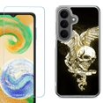 thumbnail image 1 of Shockproof Phone Case for Samsung Galaxy A27 5G, by OneToughShield - Wing Skull, 1 of 5
