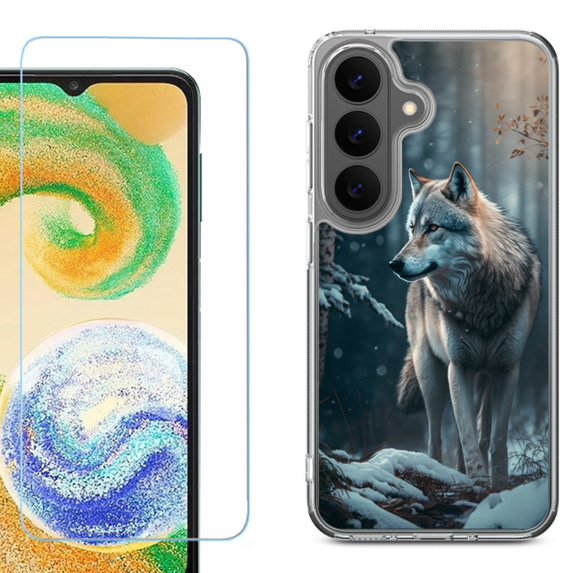 Shockproof Phone Case for Samsung Galaxy A27 5G, by OneToughShield - Wolf Winter