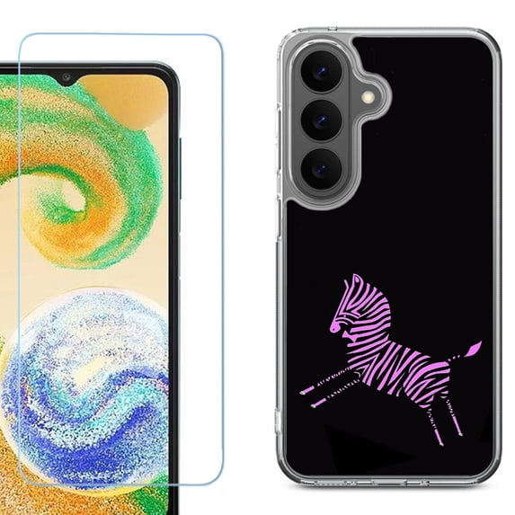 Shockproof Phone Case for Samsung Galaxy A27 5G, by OneToughShield - Zebra Running