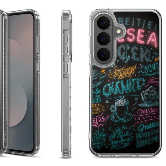 Shockproof Phone Case for Samsung Galaxy A37 5G, by OneToughShield - Abstract Menu