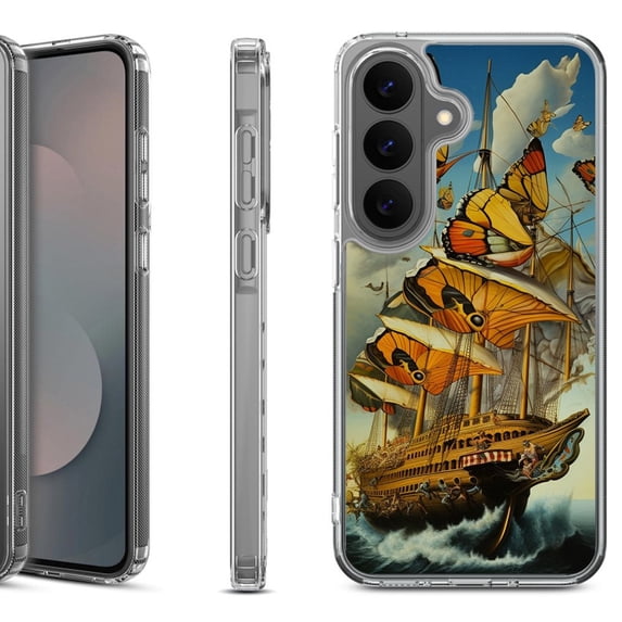 Shockproof Phone Case for Samsung Galaxy A37 5G, by OneToughShield - Butterfly Ship