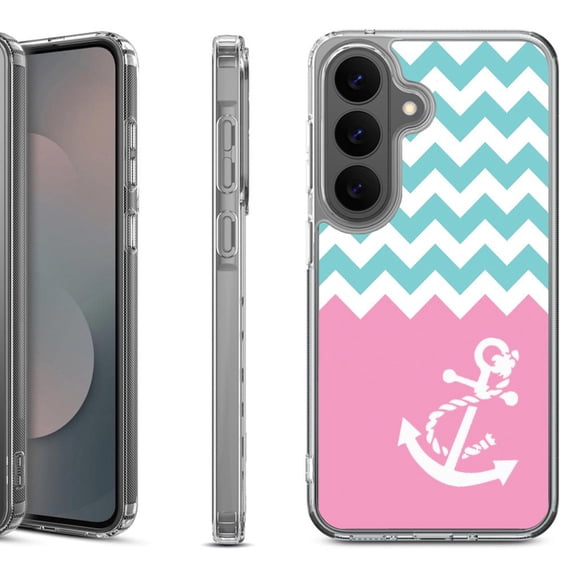 Shockproof Phone Case for Samsung Galaxy A37 5G, by OneToughShield - Chevron/Anchor