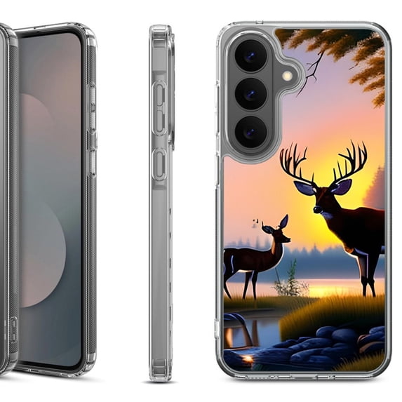 Shockproof Phone Case for Samsung Galaxy A37 5G, by OneToughShield - Deer Sunset