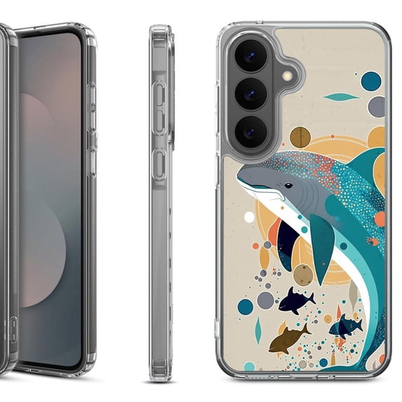 Shockproof Phone Case for Samsung Galaxy A37 5G, by OneToughShield - Dolphin Family