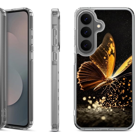 Shockproof Phone Case for Samsung Galaxy A37 5G, by OneToughShield - Golden Butterfly
