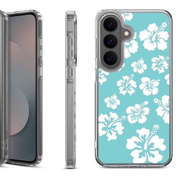 Shockproof Phone Case for Samsung Galaxy A37 5G, by OneToughShield - Hibiscus Teal
